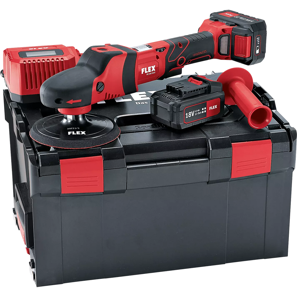 Flex 465100 Pe 150 18.0-Ec/5.0 Set Uk Cordless Rotary Polisher 18.0 V