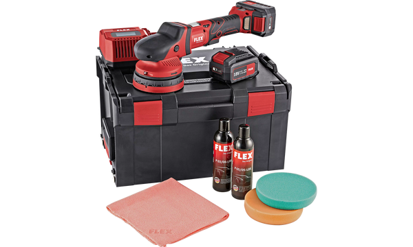 Flex 465089 Xce 8 125 18.0-Ec/5.0 P-Set Uk Cordless Random Orbital Polisher With Positive-Action Drive 18.0 V