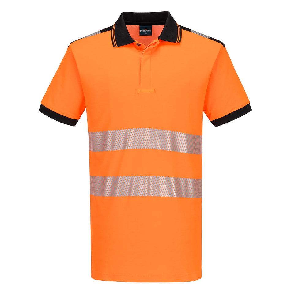 Portwest PW3 Hi-Vis Cotton Comfort Polo Shirt S/S