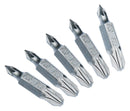 Teng Tools PZZ32010205 Double Ended Bit 32mm Length PZ1 x PZ2 5 Pieces