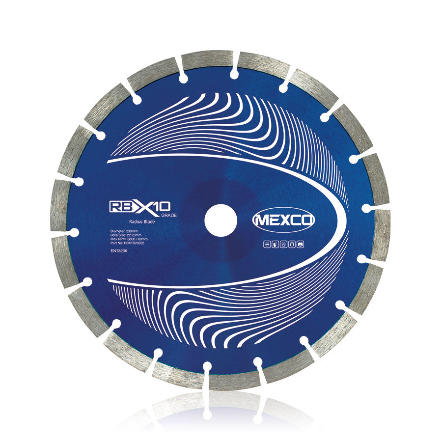 Mexco RBX1023022 230MM RADIUS CUTTING DIAMOND BLADE CONCRETE X10