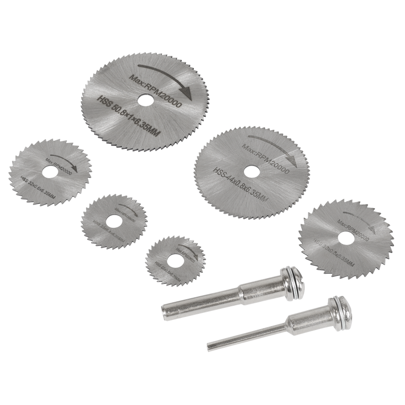 Sealey RSBS08 Rotary Drill Saw Blade Set 8pc