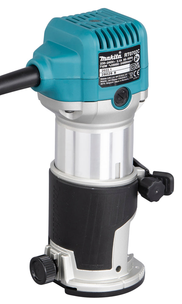Makita RT0702CX4/2 Versatile trimmer and 195563-0 Plunge base set