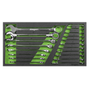 Sealey S01272 Siegen Combination Spanner Set with Tool Tray 19pc
