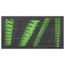 Sealey S01273 Siegen Combination & Deep Offset Spanner Set with Tool Tray 20pc