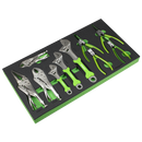 Sealey S01278 Siegen Adjustable Wrench & Pliers Set with Tool Tray 10pc