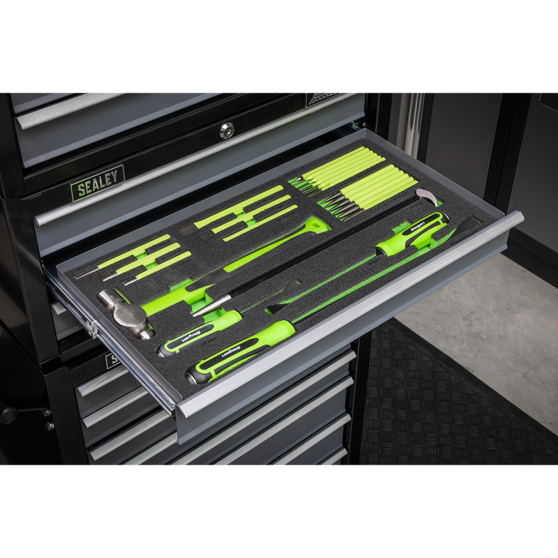 Sealey S01279 Siegen Pry Bar, Hammer & Punch Set with Tool Tray 23pc