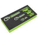 Sealey S01285 Siegen Extendable Ratchet Wrench Set 3pc