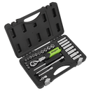 Sealey S01286 Socket Set Extending Ratchet 1/4"Sq Drive 26pc