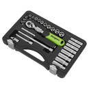 Sealey S01286 Socket Set Extending Ratchet 1/4"Sq Drive 26pc