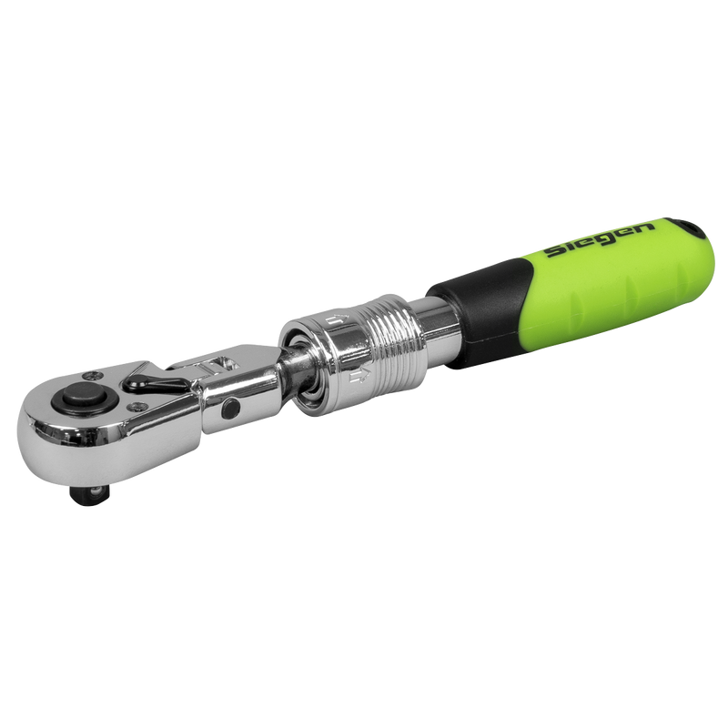 SEALEY S01294 Siegen Extendable Flexi-Head Ratchet Wrench 1/4"Sq Drive