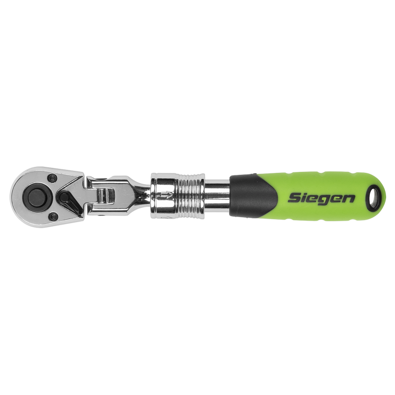 SEALEY S01294 Siegen Extendable Flexi-Head Ratchet Wrench 1/4"Sq Drive