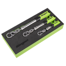 SEALEY S01297 Siegen Extendable Flexi-Head Ratchet Wrench Set 3pc