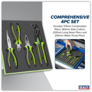 SEALEY S01298 Siegen Comfort Grip Pliers Set 4pc