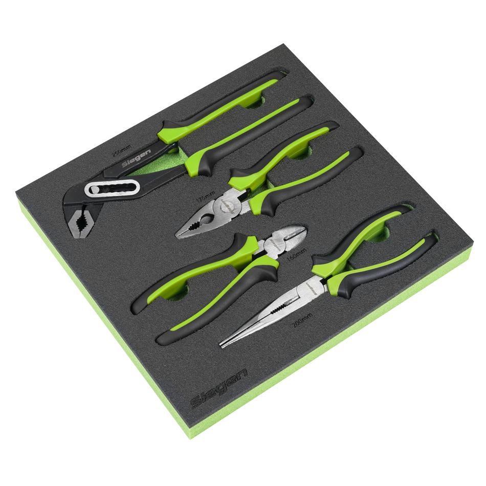 SEALEY S01298 Siegen Comfort Grip Pliers Set 4pc