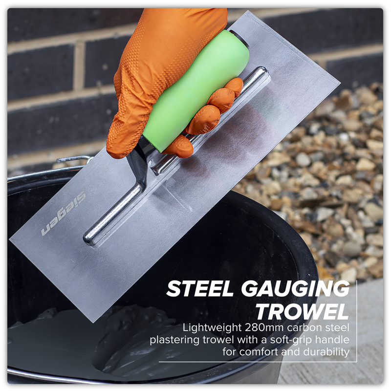 SEALEY S01302 Siegen Plastering Trowel with Soft Grip Handle 280mm