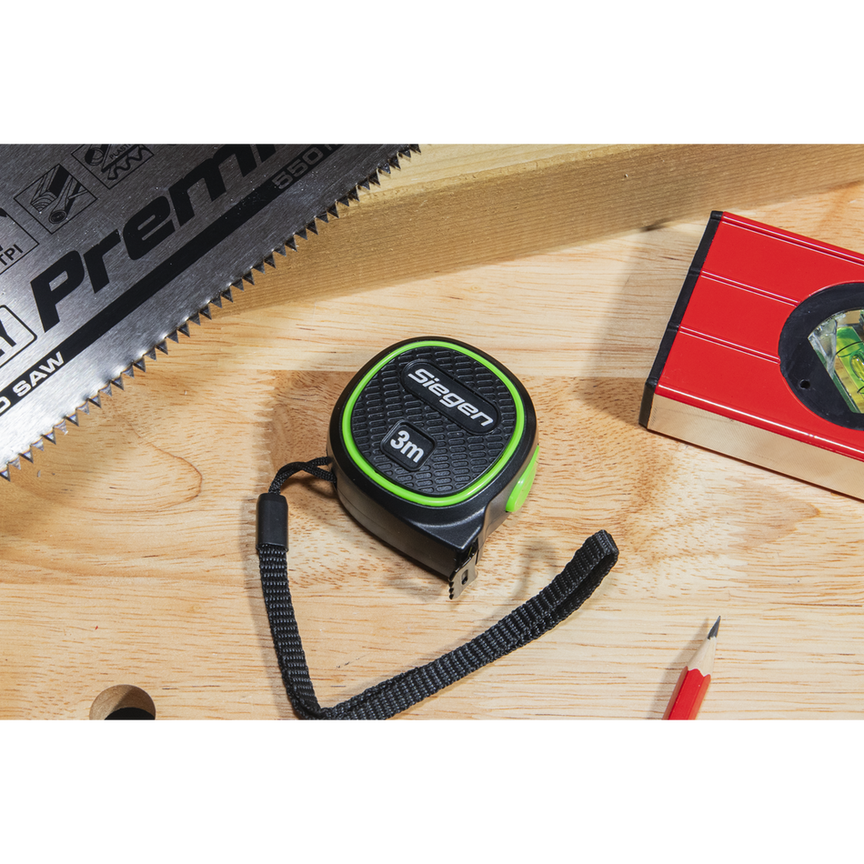 Sealey S01327 Metric/Imperial Auto Lock Tape Measure 3m(10ft) x 16mm