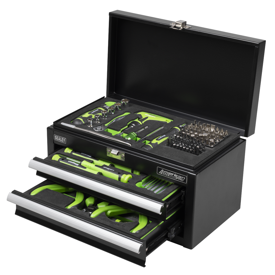 Sealey S01335 Siegen Mini Toolbox 2 Drawer with 111pc Tool Kit