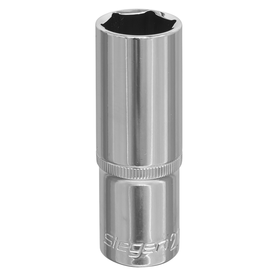 Sealey S0676 Siegen Deep Socket 1/2"Sq Drive 21mm