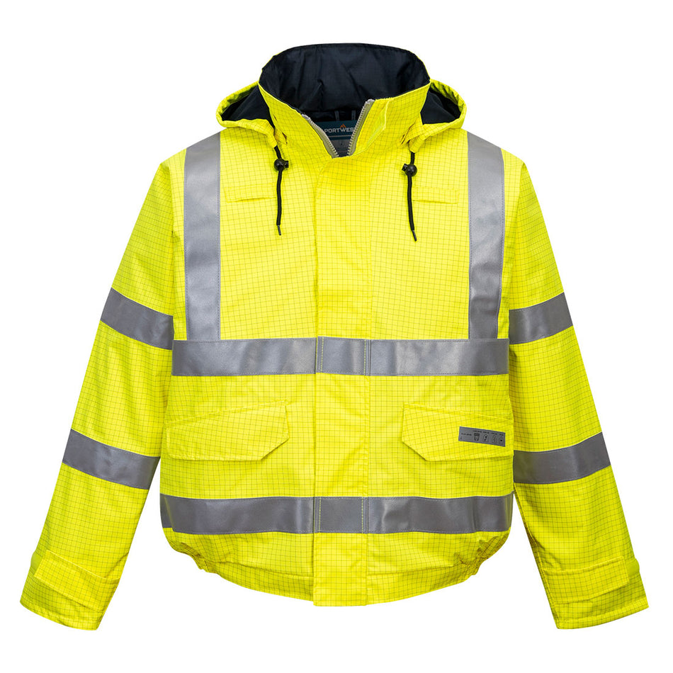 Portwest Bizflame Rain Hi-Vis FR Winter Bomber Jacket