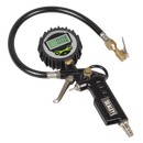 Sealey SA332D Digital Pistol Grip Tyre Inflator with Clip-On Connector