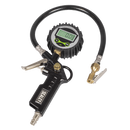 Sealey SA332D Digital Pistol Grip Tyre Inflator with Clip-On Connector