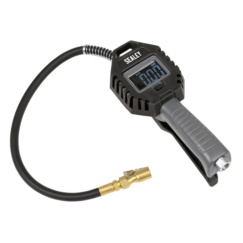 Sealey SA500 Digital Tyre Inflator with Clip-On Connector Rechargeable