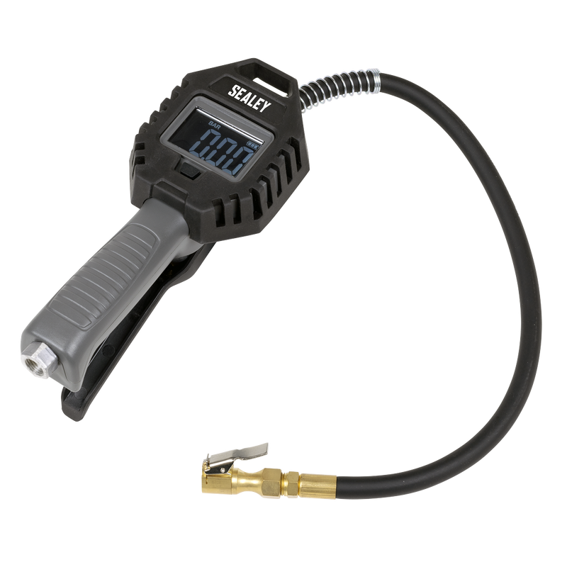 Sealey SA500 Digital Tyre Inflator with Clip-On Connector Rechargeable