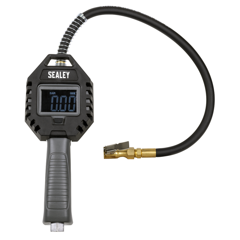 Sealey SA500 Digital Tyre Inflator with Clip-On Connector Rechargeable