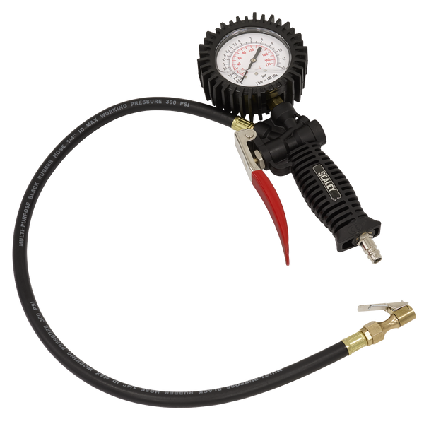 Sealey SA9304 Tyre Inflator with Clip-On Connector