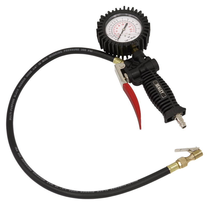 Sealey SA9304 Tyre Inflator with Clip-On Connector