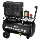 Sealey SAC2400S 24L Low Noise Oil Free Direct Drive Air Compressor 1hp