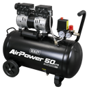 Sealey SAC5000S 50L Low Noise Oil Free Direct Drive Air Compressor 1hp