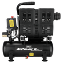 Sealey SAC6000S 6L Oil Free Low Noise Direct Drive Air Compressor 1hp