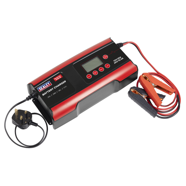 Sealey SCBC25 12/24V Compact Smart Battery Charger and Maintainer 25A