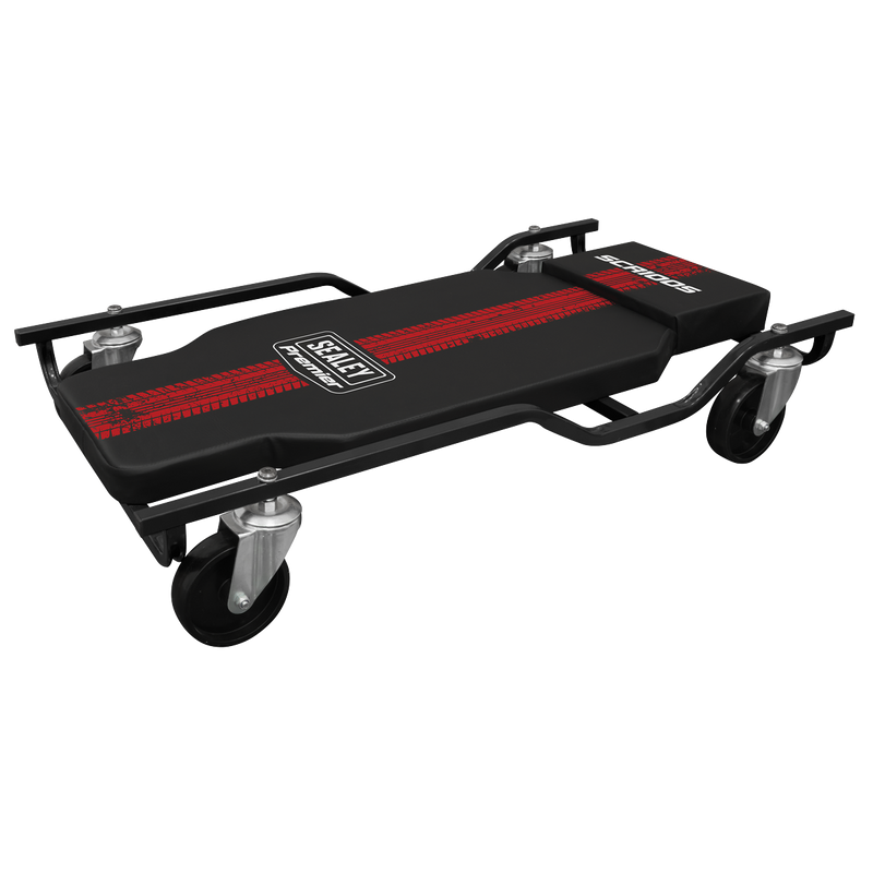 SEALEY SCR100S Steel Creeper with 4 Rough Ground Wheels