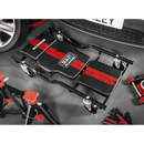 SEALEY SCR101S Steel Creeper with 4 Rough Ground 5" Wheels & Adjustable Back/Headrest