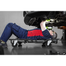 SEALEY SCR101S Steel Creeper with 4 Rough Ground 5" Wheels & Adjustable Back/Headrest