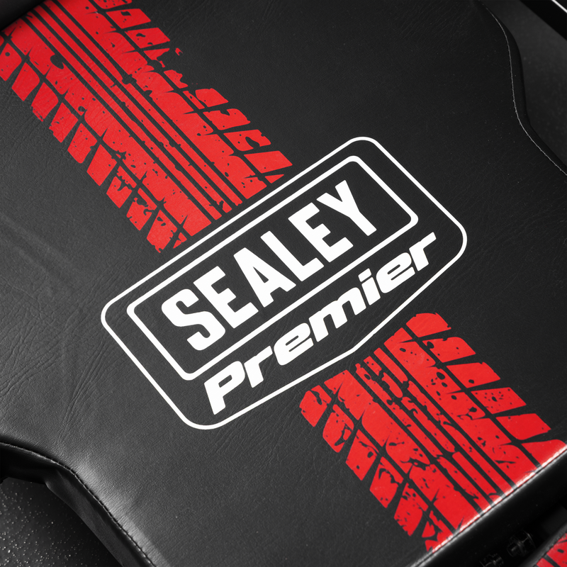 SEALEY SCR101S Steel Creeper with 4 Rough Ground 5" Wheels & Adjustable Back/Headrest