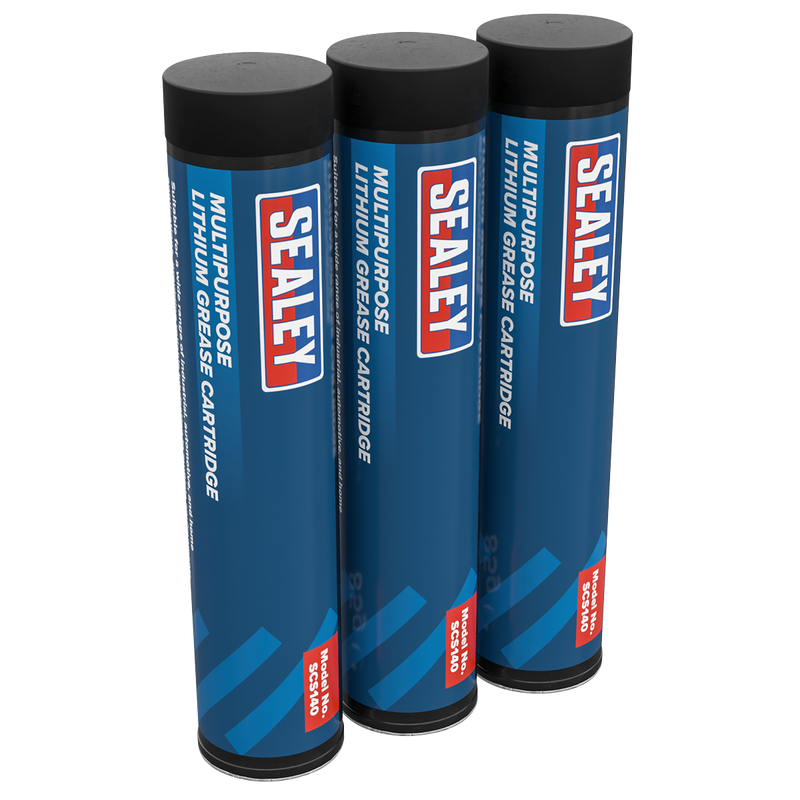 Sealey SCS140 Multipurpose Lithium Grease Cartridge 85g - Pack of 3