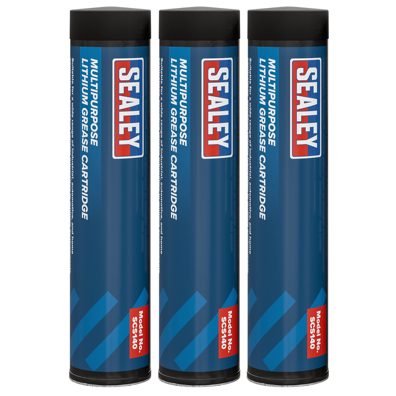 Sealey SCS140 Multipurpose Lithium Grease Cartridge 85g - Pack of 3