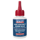 Sealey SCS305 High Viscosity Super Glue - Cyanoacrylate Adhesive, Fast-Bonding Formula 50g 25pc - Clear