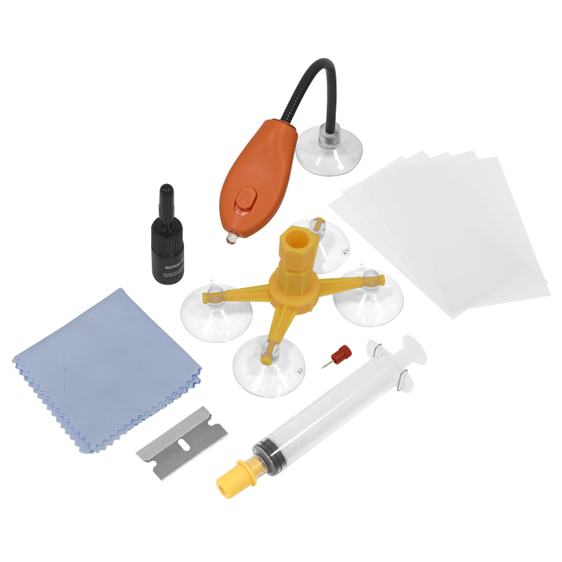 SEALEY SCS902 Windscreen Repair Kit with UV Light