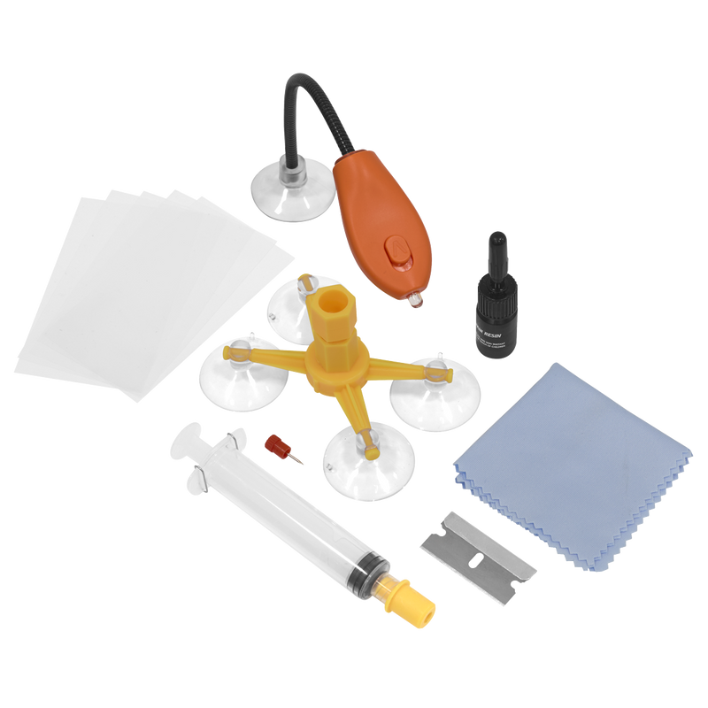 SEALEY SCS902 Windscreen Repair Kit with UV Light