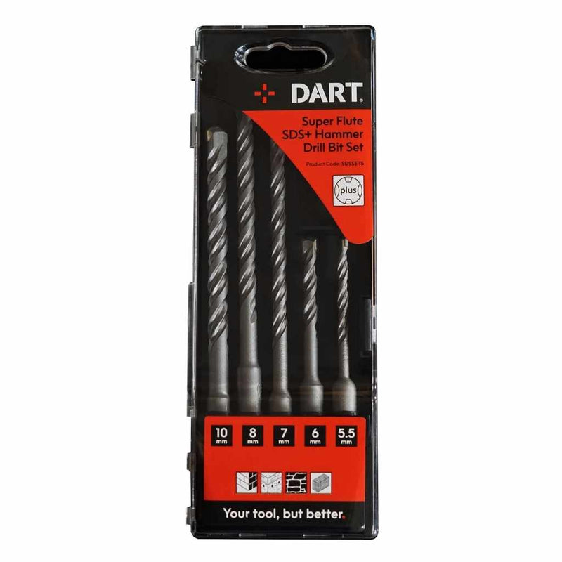 DART SDSSET5  5 Piece SDS+ Hammer Drill Bit Set