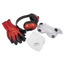Sealey SEP2 Worksafe√Ç¬® Flexi Grip Gloves, FFP1 Mask, Goggles & Ear Defenders