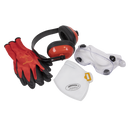 Sealey SEP4 Worksafe¬Æ Flexi Grip Gloves, FFP2 Mask, Goggles & Ear Defenders