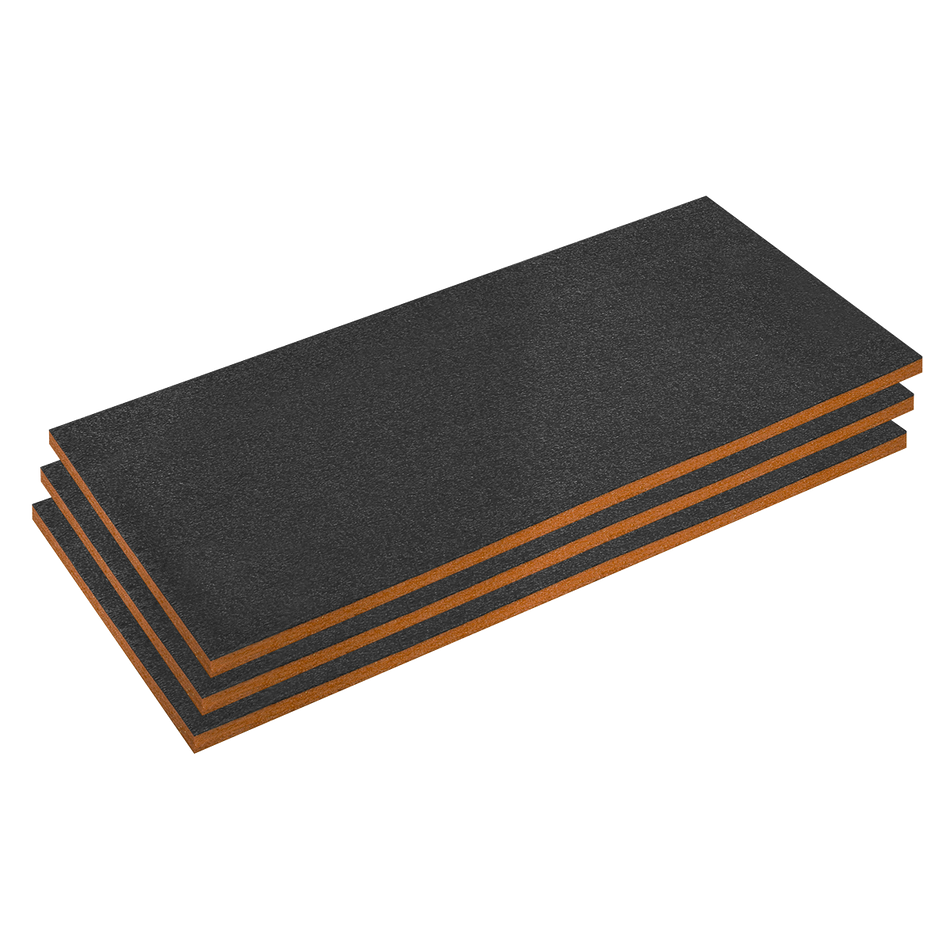 Sealey SFPK30OR Easy Peel Shadow Foam® 1200 x 550 x 30mm, Orange/Black - Pack of 3