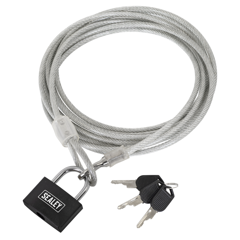 Sealey SHGCL3 Motorcycle Cable Lock 3m