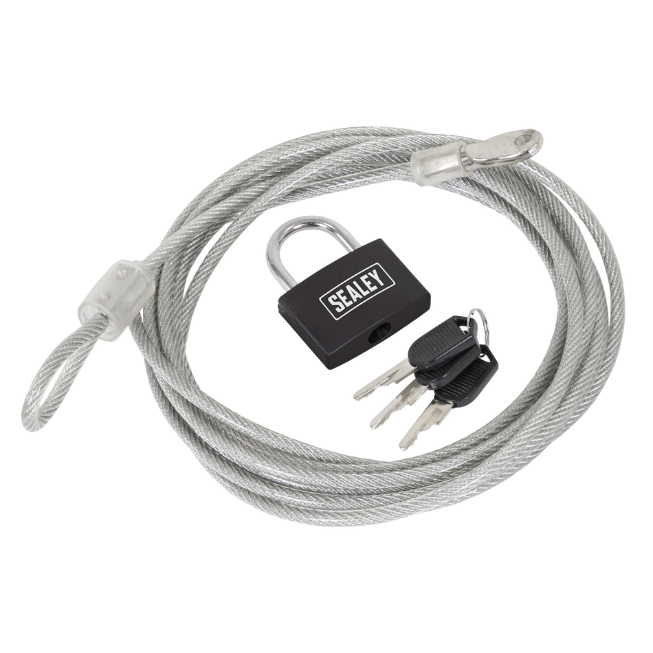 Sealey SHGCL3 Motorcycle Cable Lock 3m